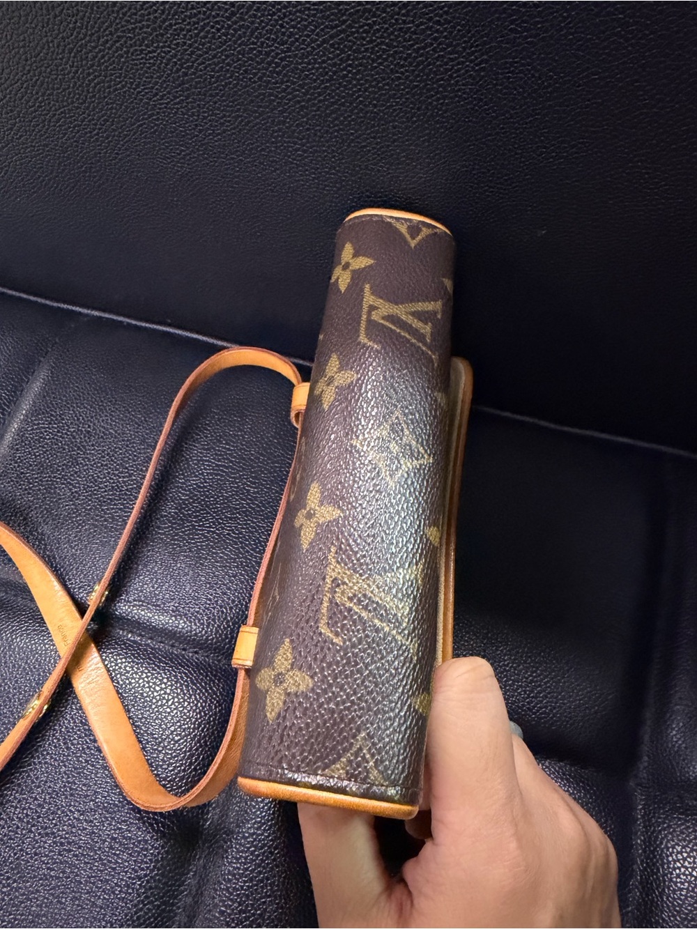 Louis Vuitton Pochette Florentine M51855 Monogram Belt Waist Bag Vachetta Strap - Picture 4 of 6